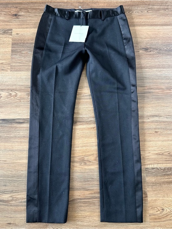 Victoria Beckham Pants - Victoria Beckham Satin Trimmed Wool Silk Tuxedo Trouser Pants Black Women 6 NWT
